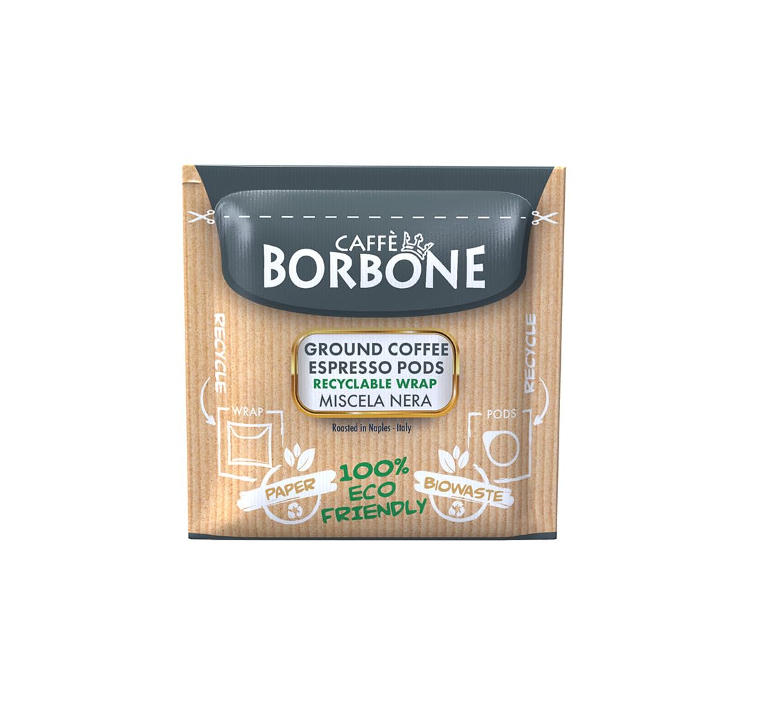 CAFFÈ BORBONE Black Coffee Blend Compostable Pods - 50 Count - ESE System Compatible 6
