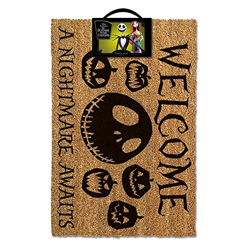 Pyramid International - Nightmare Before Christmas A Nightmare Awaits Doormat (GP85256-Multi Coloured-40 x 60cm)