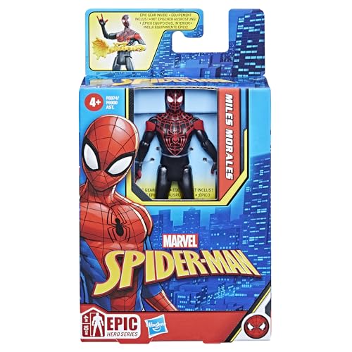 Marvel Spider-Man Epic Hero Series Miles Morales 10-cm Action Figure - Poseable Super Hero with Accessory, Ages 4+ 8