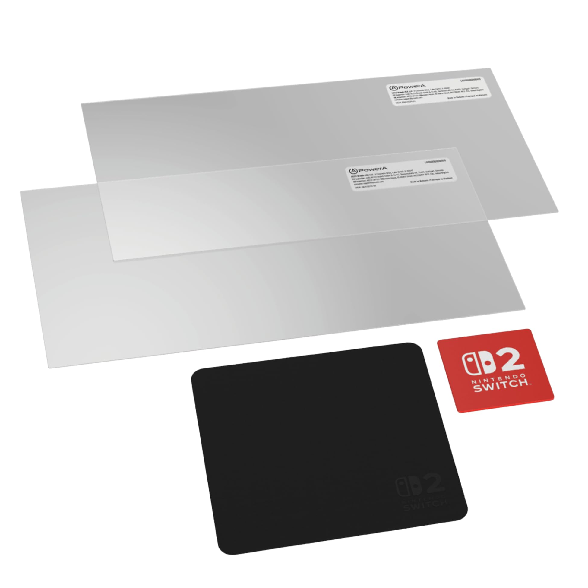 PowerA Screen Protector for Nintendo Switch 2 - Protects Screen, Easy to Apply, Includes 2 Screen Protectors, Microfiber Cleaning Cloth and Applicator
