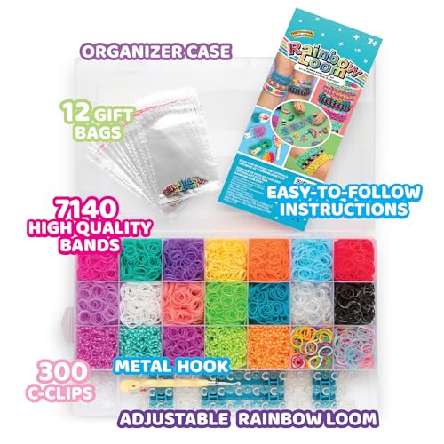 Rainbow Loom Mega Combo Loom Band Kit - 7000 Bands & 300 Clips for Kids 7+ 8
