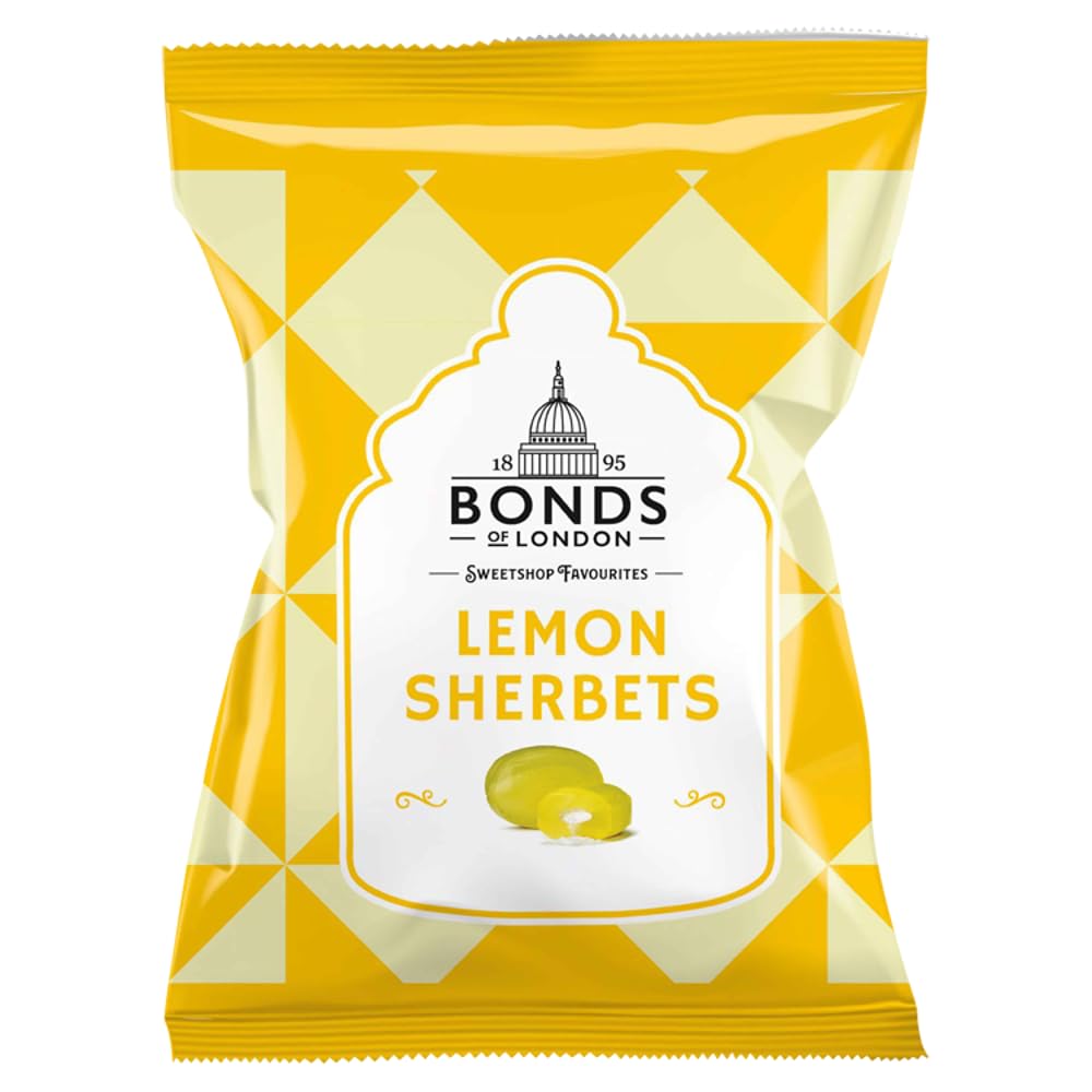 Bonds Lemon Sherbets 120g - Fizzy Lemon Sherbert Sweets with Tangy Centre