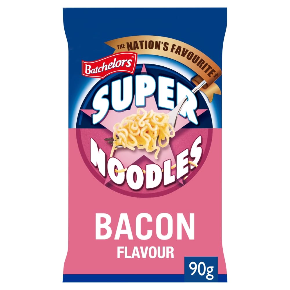 Batchelors Super Noodles Bacon Flavour Instant Snack 90g
