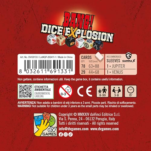 DV Games Bang Dice Explosion - Dice Game for 3 to 8 Players - Ages 8+ 12