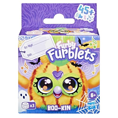 Furby Boo-Kin Mini Interactive Plush Toy with 45+ Sounds & Spooky Autumn Tunes 9