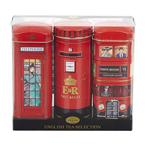 New English Teas Heritage Range English Icons - English Tea Selection Triple Tin Gift Pack