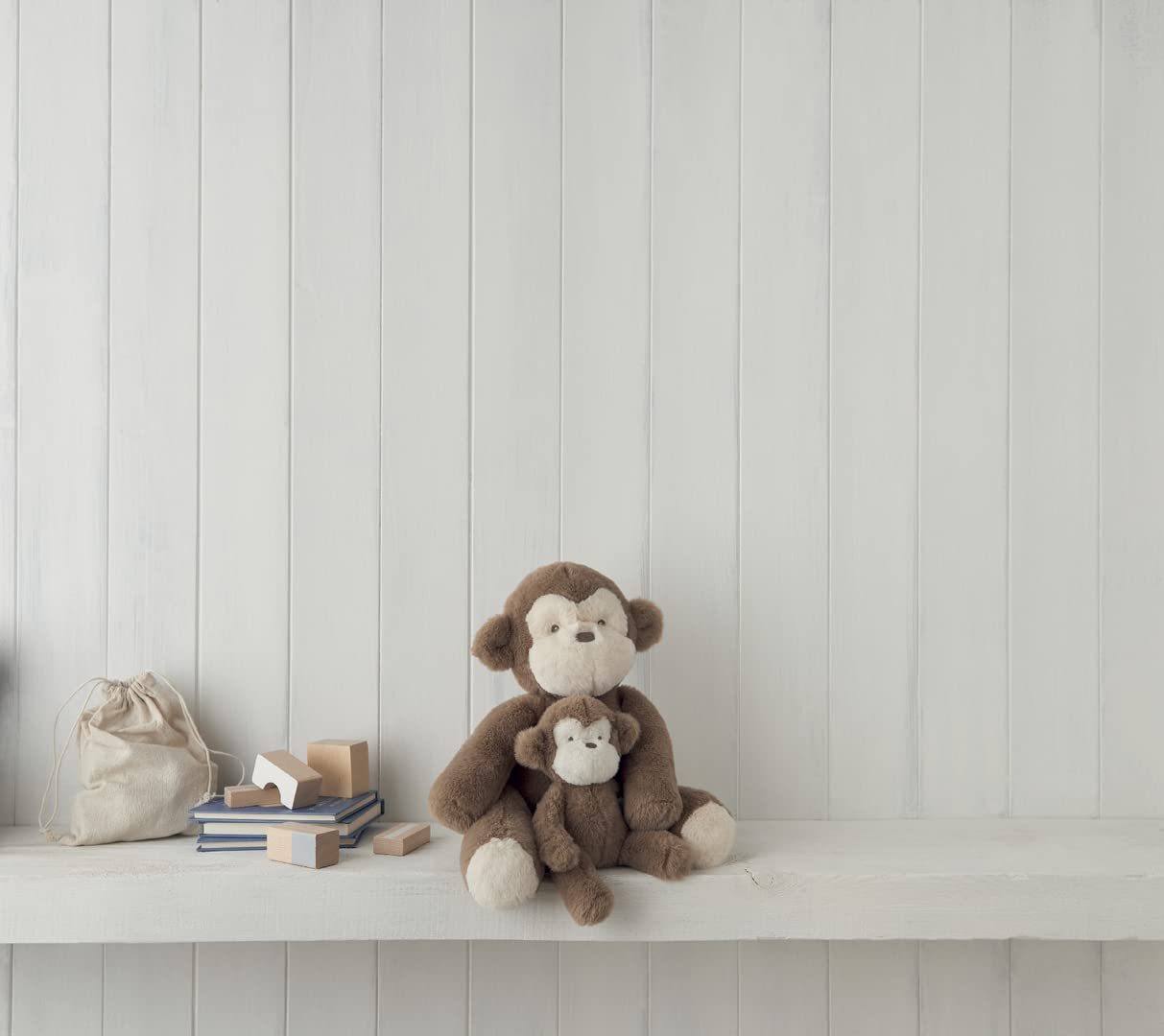 Mamas & Papas Monkey Large Soft Toy - Super Cuddly Faux Fur Plush for Newborns & Toddlers - 30cm 3