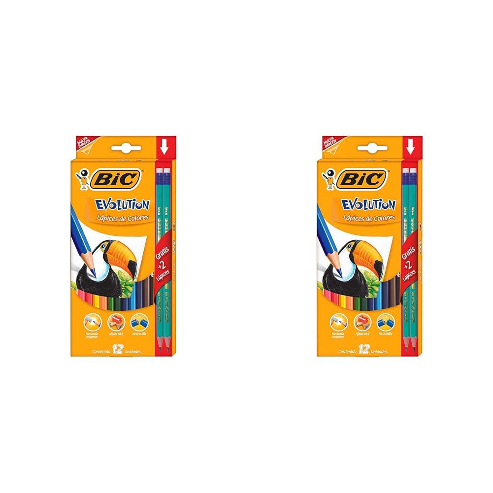 Bic Kids Evolution ECOlutions Colouring Pencils - Eco-Friendly, Durable Design for Kids 5+ 4
