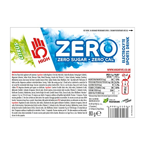 HIGH5 ZERO Electrolyte Tablets | Sugar-Free Hydration with Vitamin C | Citrus Flavor | 160 Tablets (8 x 20) 6