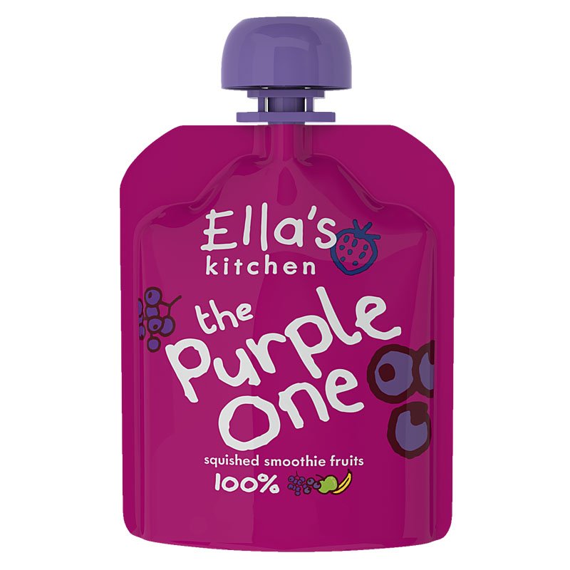 Ella's Kitchen Organic Fruit Smoothie The Purple One - Blackcurrant & Blueberry, 90g