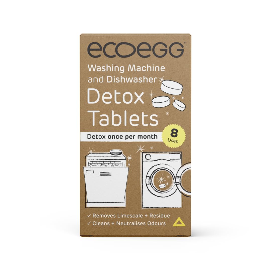 Ecoegg - Detox Tablets for Washing Machine and Dishwasher, 8 Tablets