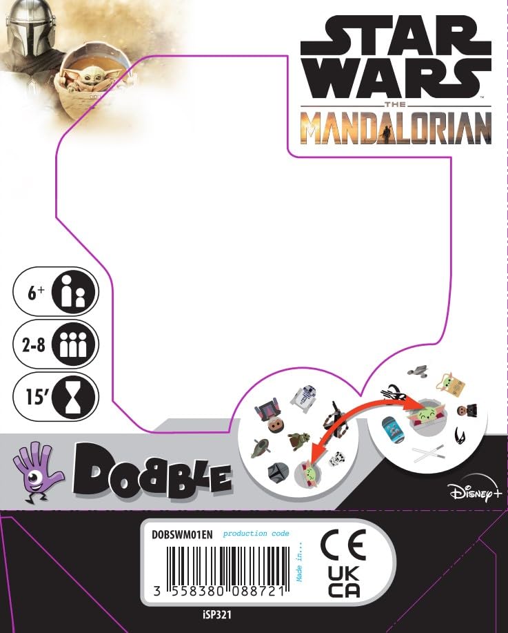 Asmodee Dobble Star Wars The Mandalorian Card Game - 2 to 8 Players, Ages 6+, 15 Minute Play Time 7