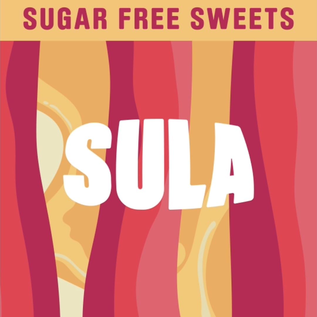 Sula Rhubarb and Custard Sugar-Free Boiled Sweets (42 g, Pack of 14)