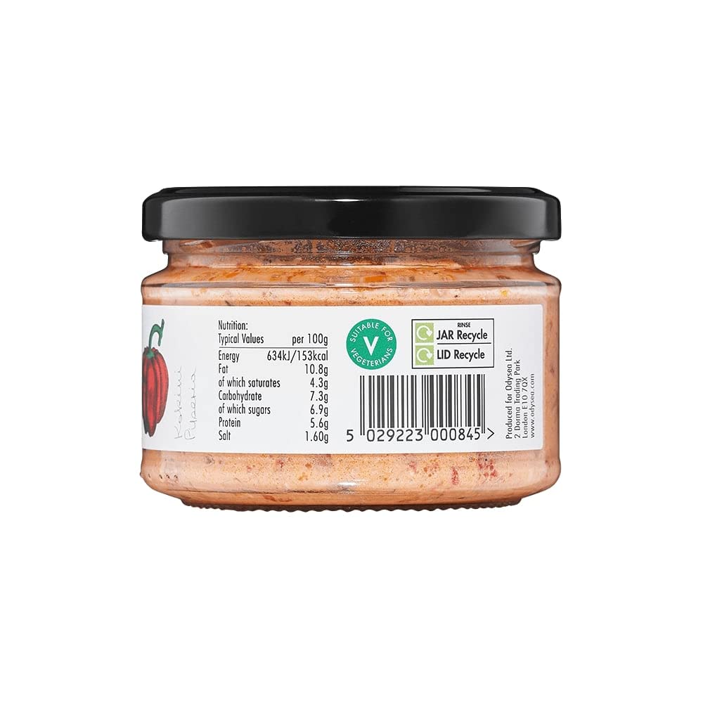 Odysea Red Pepper and Feta Meze, Glass Jar, 220 g 3