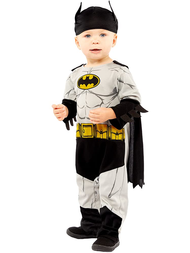 Batman Costume for Boys 12-18 Months - Officially Licensed DC Superhero Dress Up