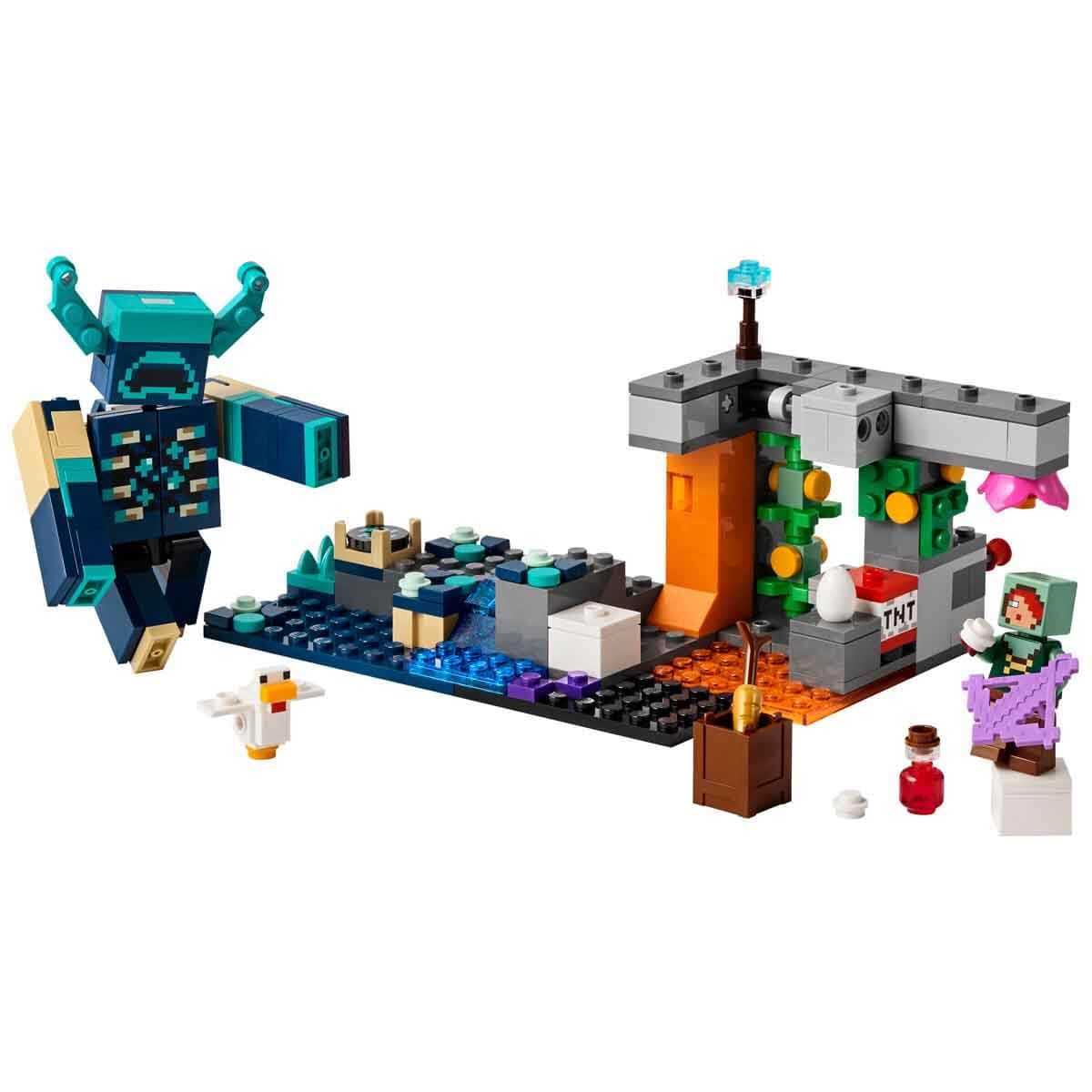 LEGO Minecraft The Warden Encounter 21274 - Buildable Warden Figure with Minifigure and Lush Cave Set