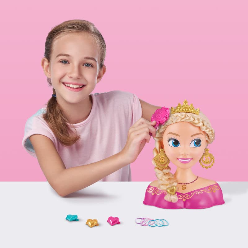 ZURU Sparkle Girlz Princess Hair Styling Head with Accessories 8