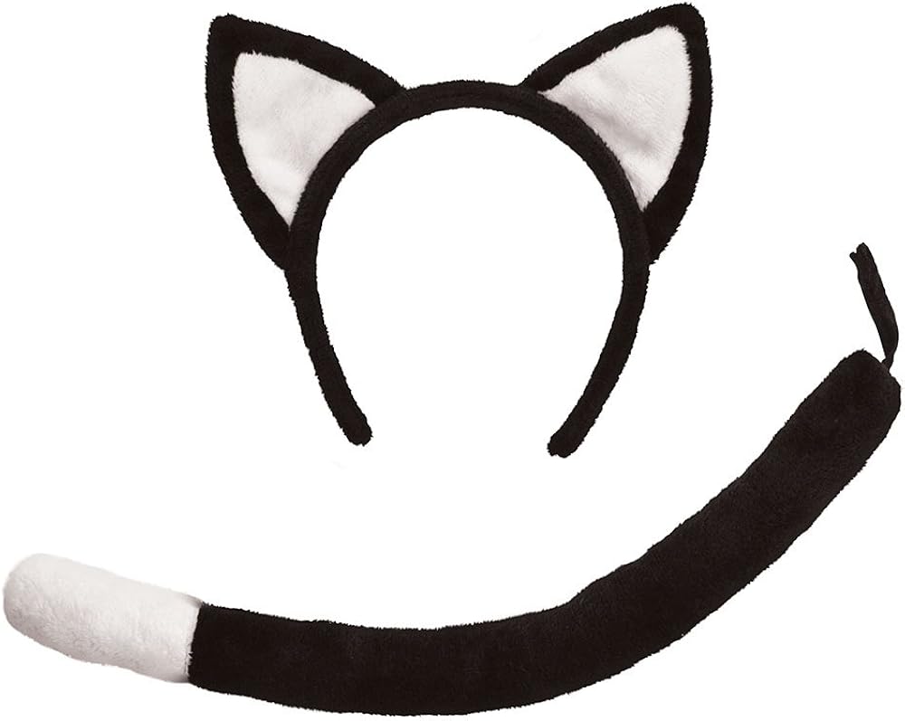 Bristol Novelty Cat Ears and Tail Set - Dress Up Play for Kids
