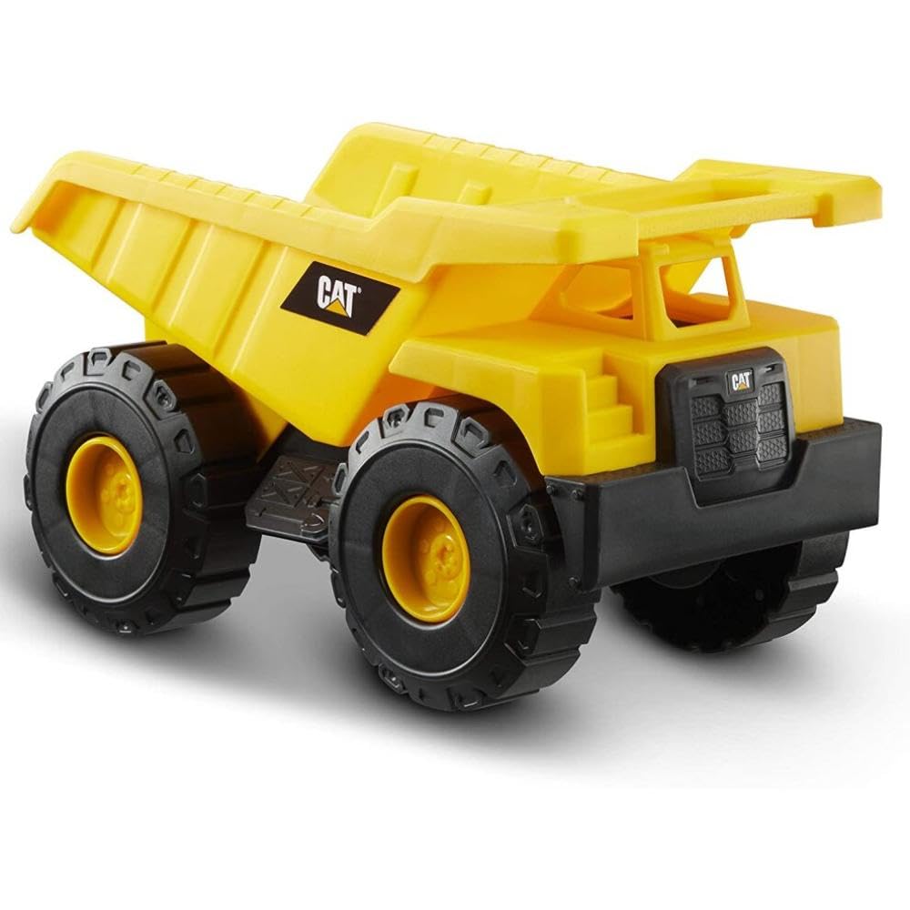 CAT Construction Dump Truck Vehicle - 10-inch Articulated Bed | Ages 2-6 | Yellow Plastic