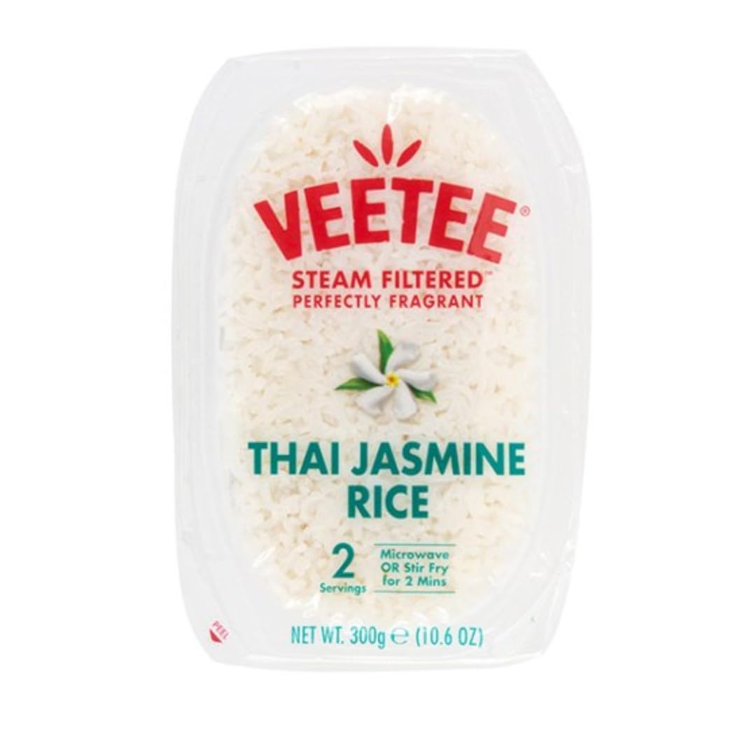 VEETEE - Microwavable Thai Jasmine Rice Tray, 300g, Pack of 6
