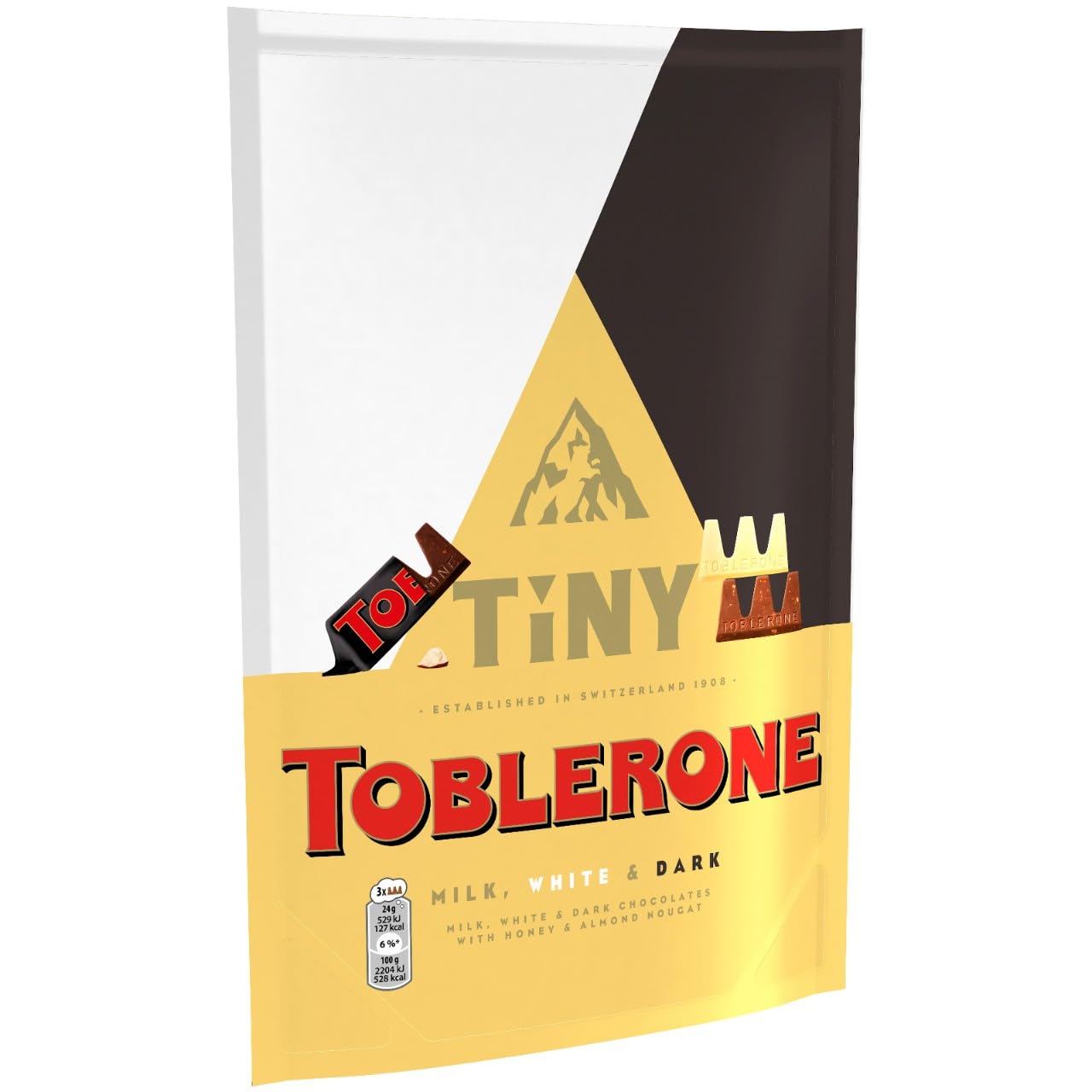 Toblerone Tiny's Milk, White & Dark Chocolates with Honey & Almond Nougat - 250g 3