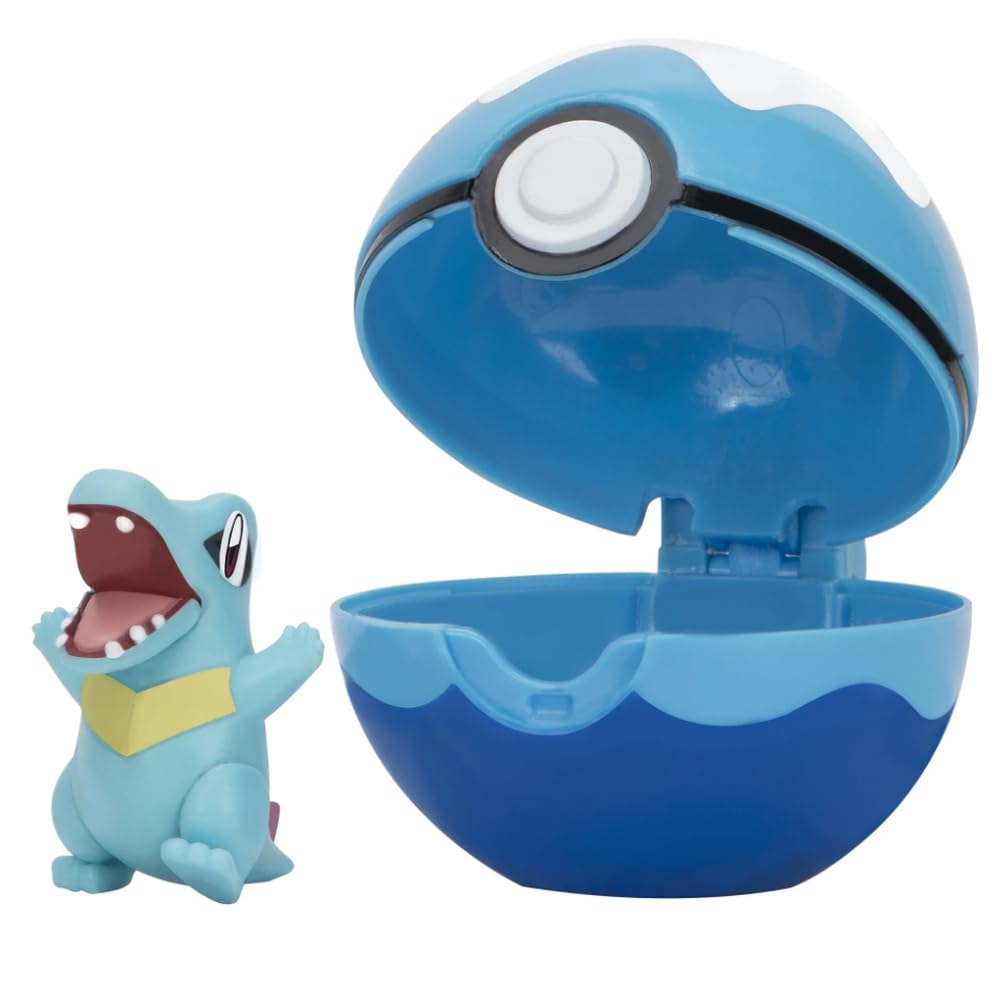 Pokémon Clip N Go Pokeball & 5 cm Totodile Figure - Portable Battle Play for Kids 4