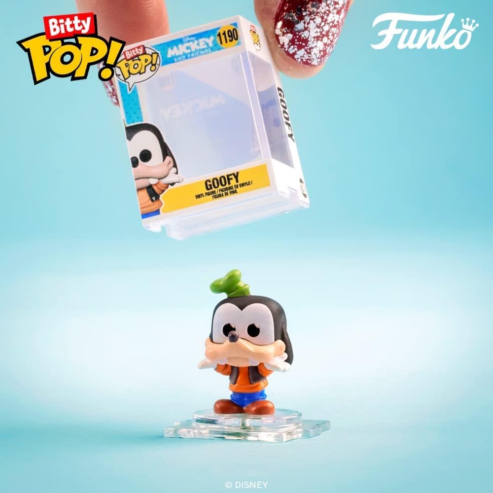 Funko Bitty POP! Disney - Mickey Mouse, Minnie Mouse (Pink Dress), Pluto & Mystery Figure Vinyl Set 16