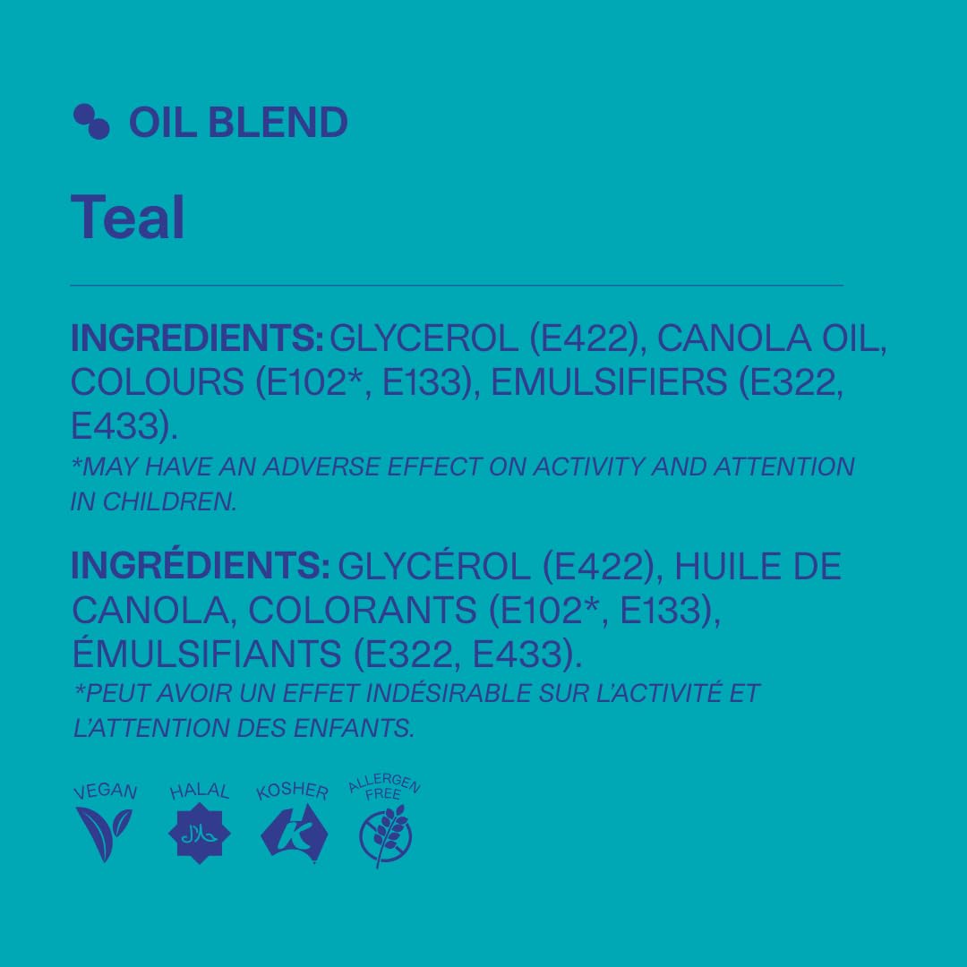 Colour Mill Oil Blend Food Colouring Teal - Oil-Based Baking Colouring 20ml 3