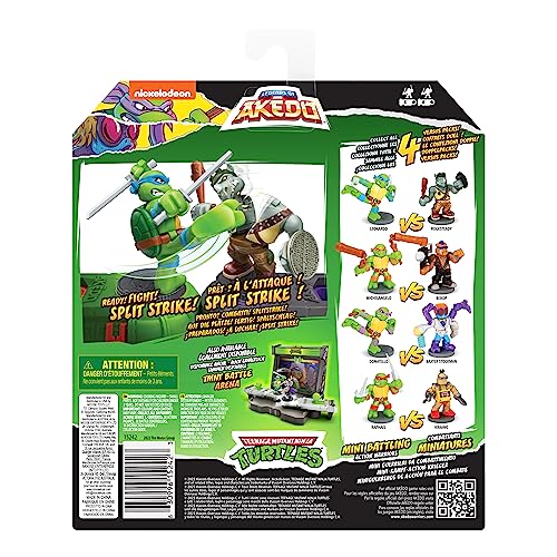 Legends Of Akedo Teenage Mutant Ninja Turtles: Leonardo vs Rocksteady Mini Battling Warriors Versus Pack 8