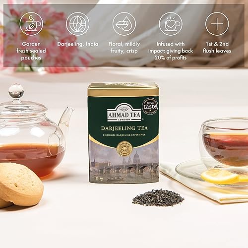 Ahmad Tea - English Scene Caddy with Darjeeling Loose Leaf Tea (100g) 7