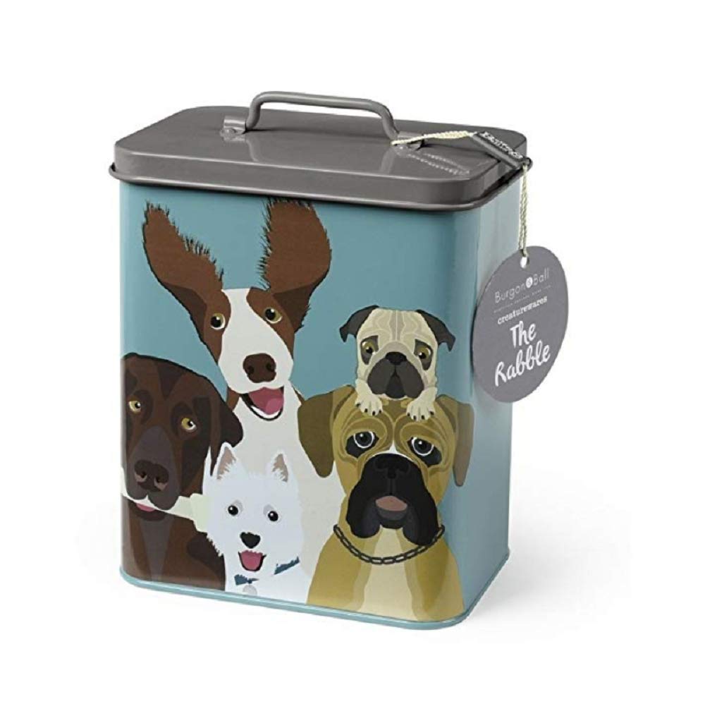 Burgon & Ball Creaturewares GCR/DOG Pet Food Storage Tin - 3.8L Capacity | Galvanized Steel 1