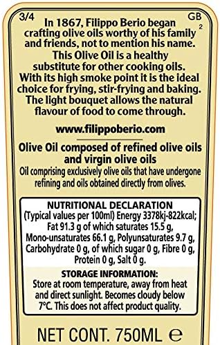Filippo Berio Mild & Light Olive Oil (750 ml) 3