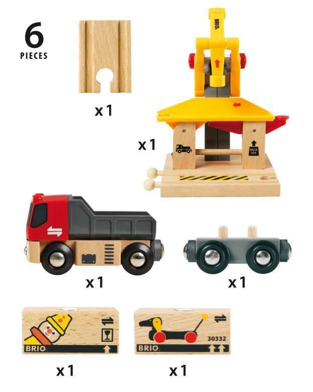 BRIO World Freight Goods Station - Wooden Railway Train Set for Kids 4