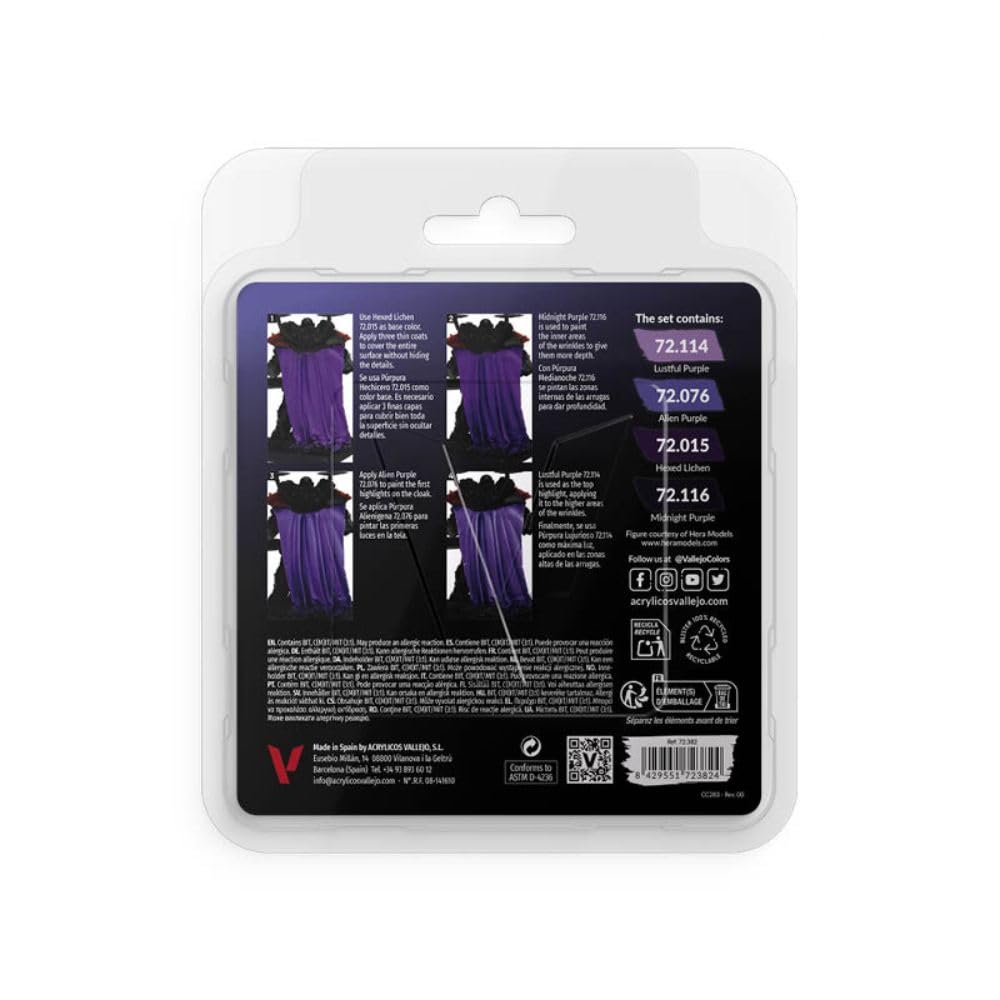 Vallejo AV Game Color Set - Purple Colors (x4) - Acrylic Paints for Model Building, Ages 14+ 3