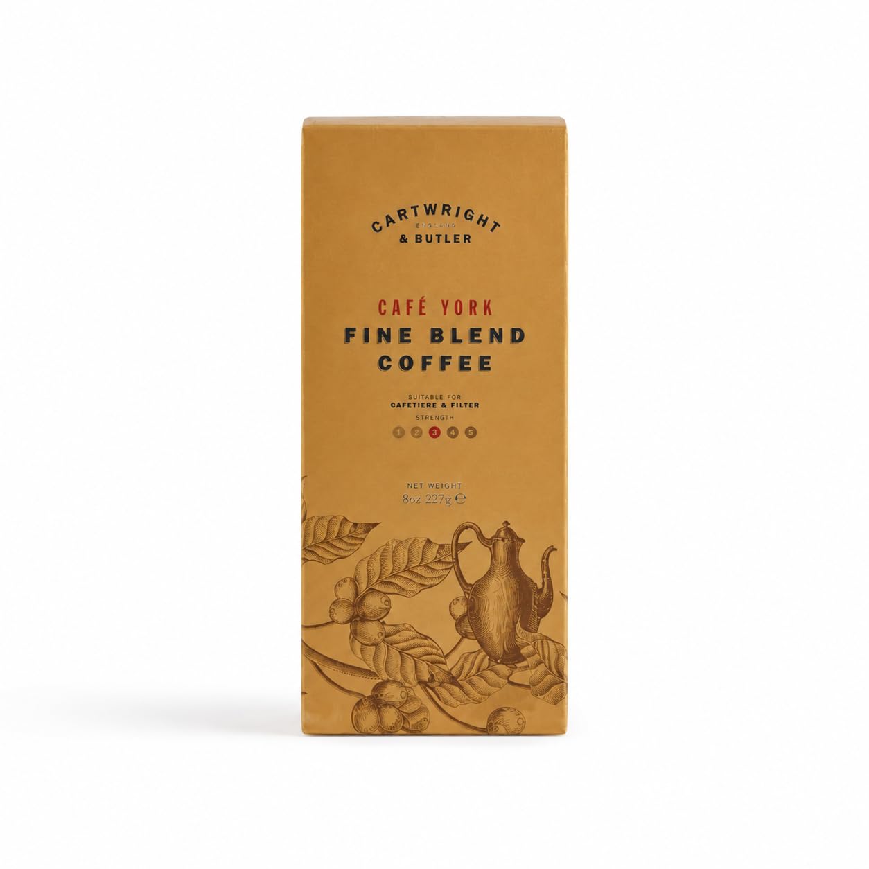 Cartwright & Butler Cafe York Blend Ground Coffee - 100% Arabica | Medium Roast | 227g Carton 1