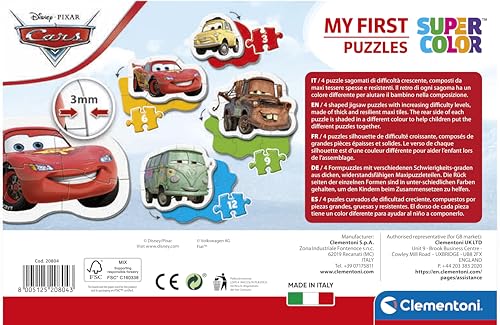 Clementoni My First Puzzle - Cars 3-6-9-12 Piece Jigsaw Set for Toddlers 6