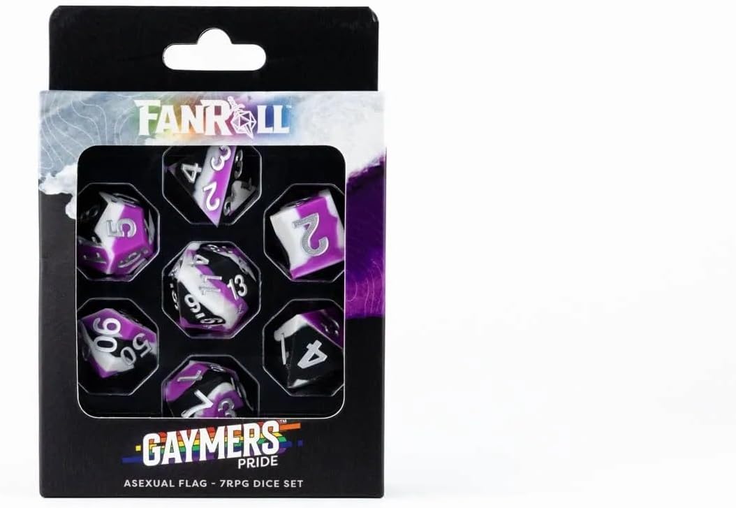 Metallic Dice Games FanRoll Pride Sharp Edge Silicone Rubber Dice Set 16mm
