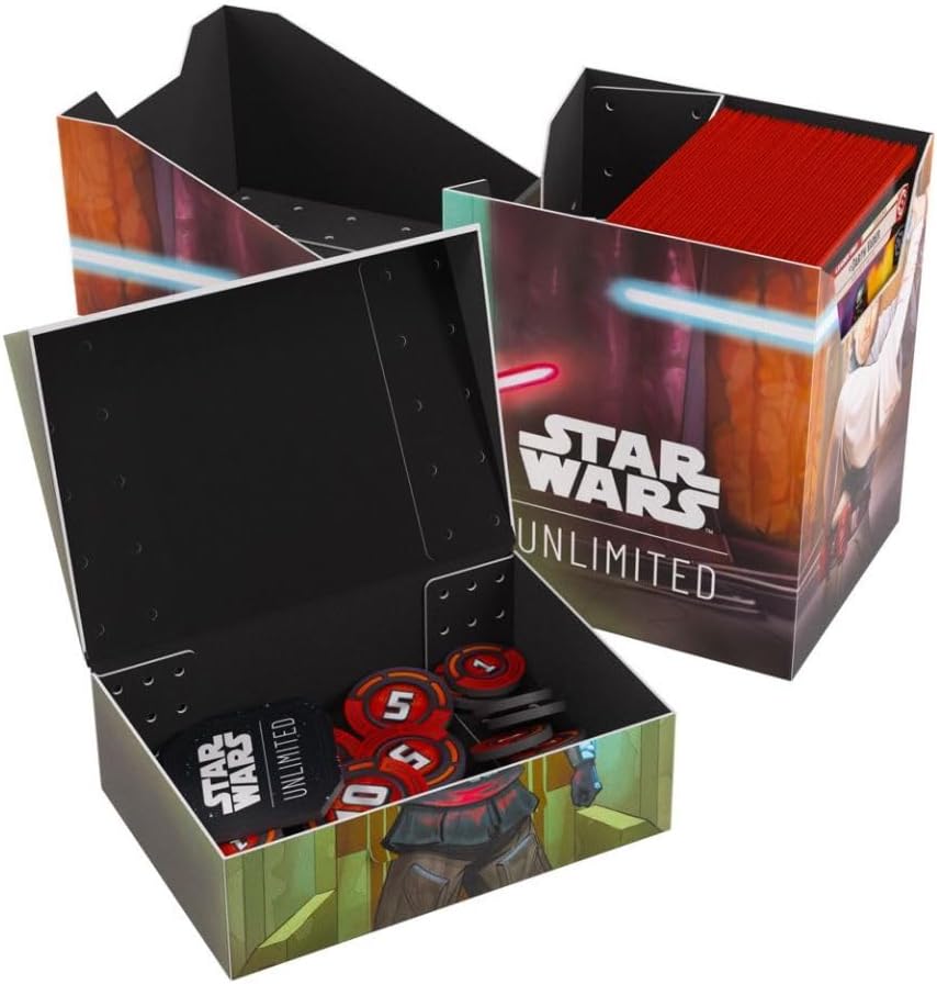 Gamegenic Star Wars Unlimited Soft Crate - Obi-Wan Kenobi/Darth Maul Deck Box with Token Storage
