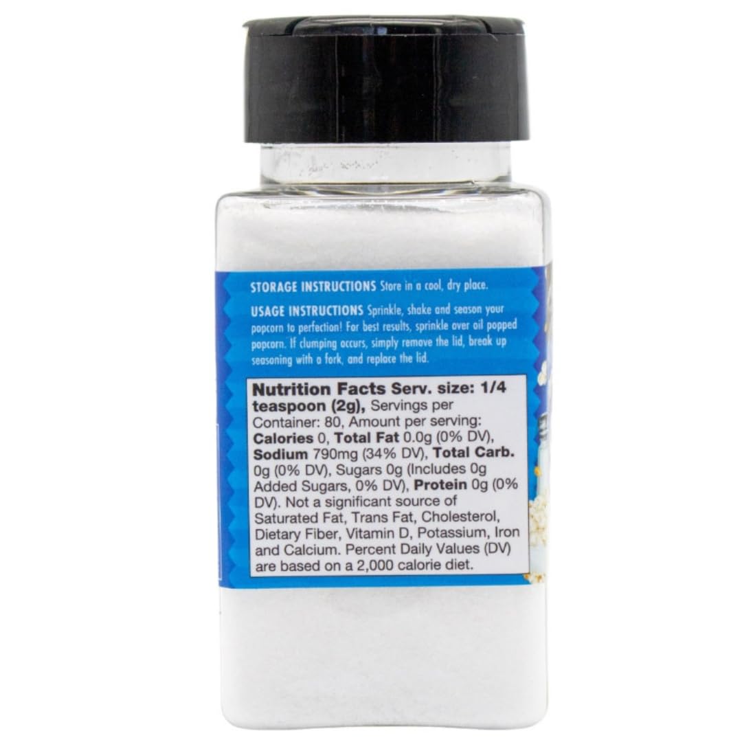 Popcorn Shed Cinema Grade Gourmet Popcorn Salt - DIY Seasoning for Movie Night [Salt Seasoning]