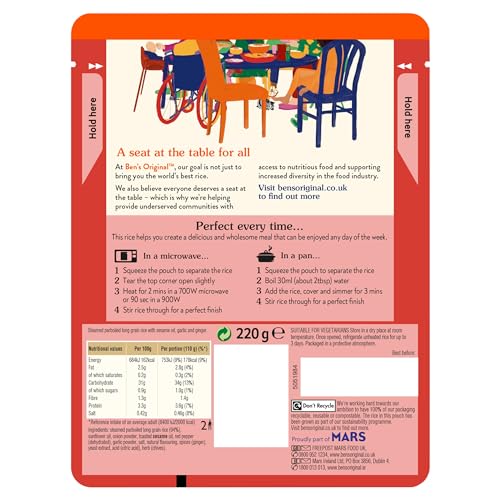 Ben's Original Chinese Style Microwave Rice Pouch 220g - Serves 2 8