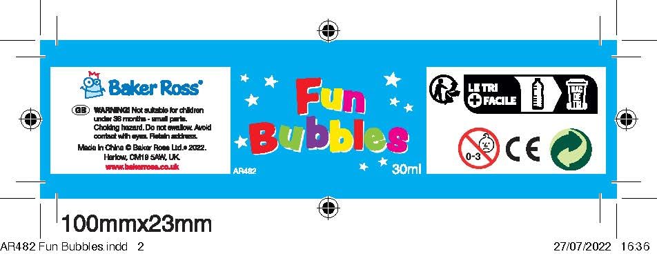 Baker Ross AR482 Mini Blow Bubbles - Party Bag Filler & Kids Outdoor Toy (Pack of 8) 4