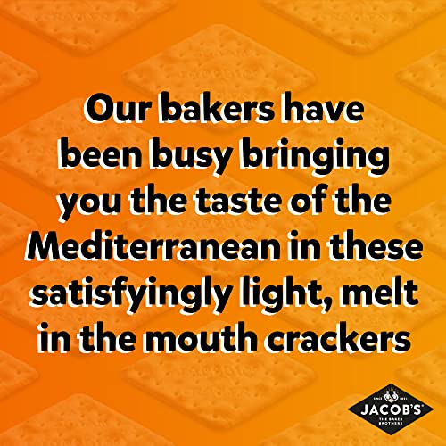 Jacob's Mediterranean Crackers, Pinch of Salt, 190g - Pack of 20 3