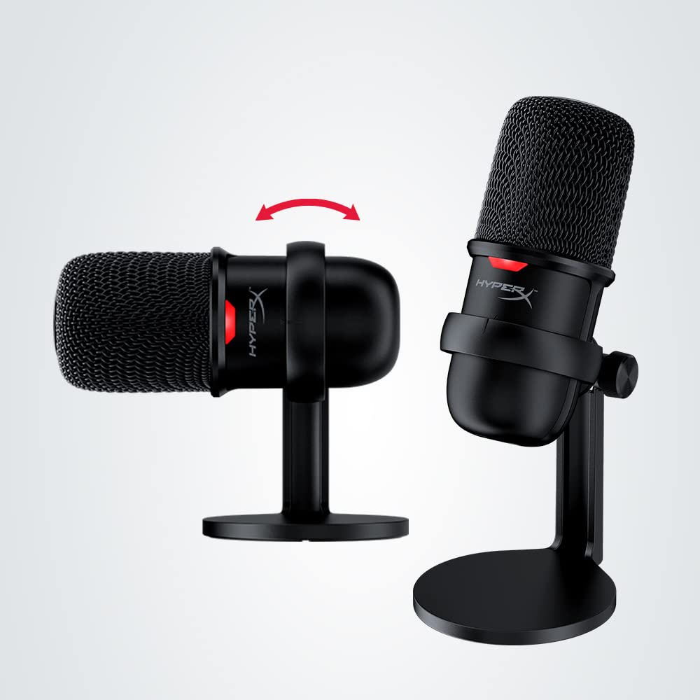 HyperX SoloCast USB Condenser Gaming Microphone – Plug N Play with Tap-to-Mute, for PC, PS4, PS5, Mac, Streaming, Podcasts, Discord
