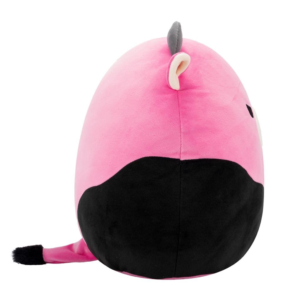 Squishmallows 12-Inch Pollyanna the Black & Pink Cow Plush
