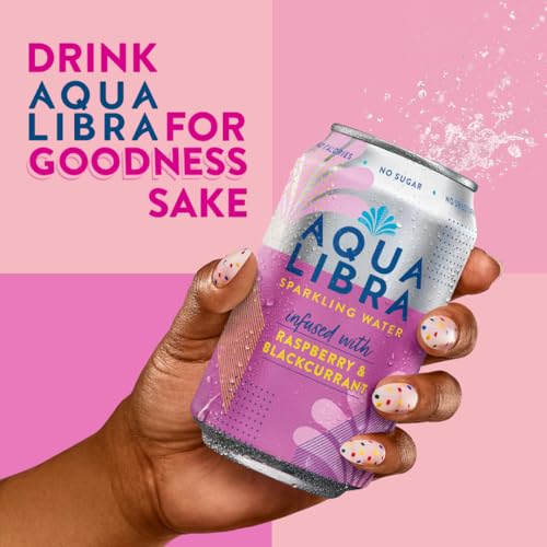 AQUA Libra - Raspberry & Blackcurrant Sparkling Water (4 x 330ml) 6
