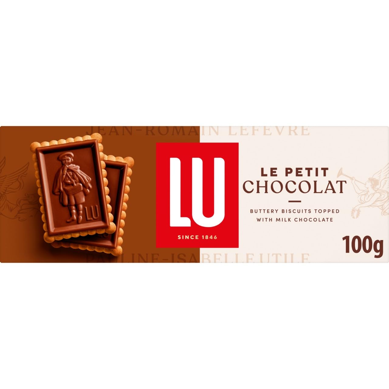 LU Le Petit Chocolat Milk Chocolate Coated Biscuits, Classic French Buttery