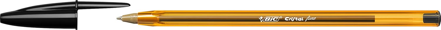 BIC Cristal Original Ballpoint Pens, Every-Day Biro Pens with Fine Point (0.8 mm), Black Ink, Pack of 50 2