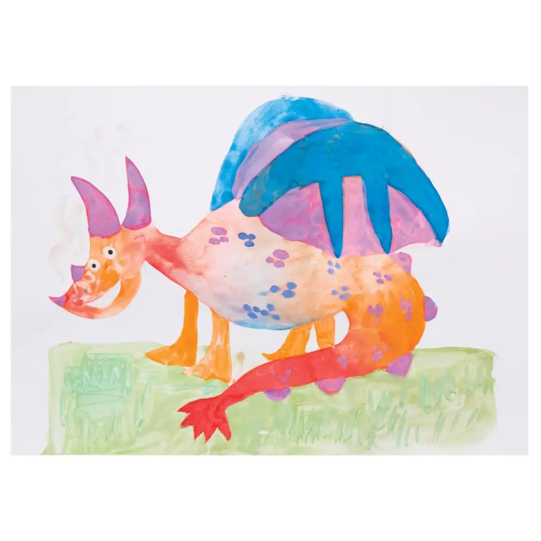Baker Ross Watercolour Paint Blocks Set - Pack of 5 Kids Painting Kits with Brush | Non-Toxic