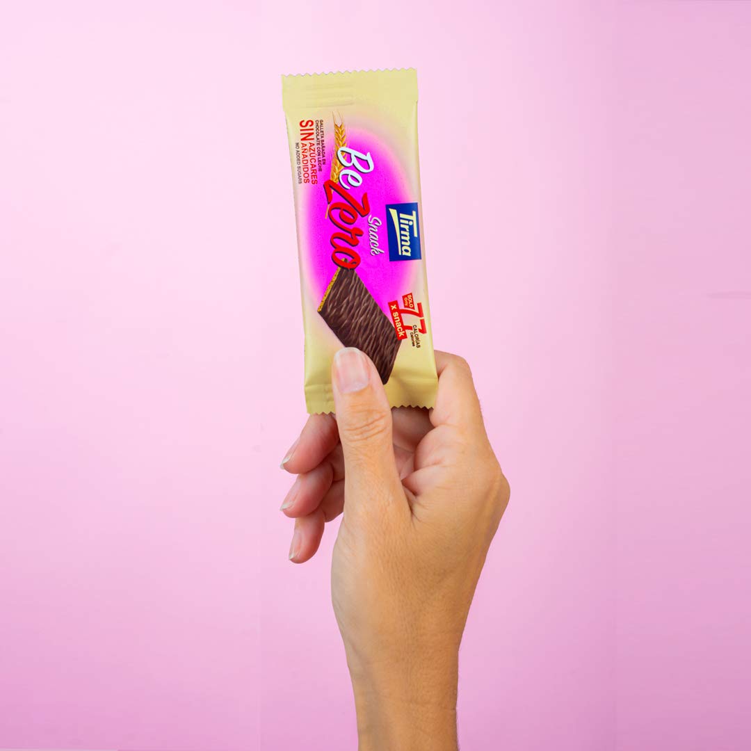 Tirma BeZero Milk Chocolate Light Biscuits - Low Calorie, No Added Sugars, 6 Individually Wrapped Snacks 2