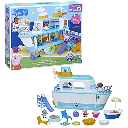 Peppa Pig Cruise Ship Playset - 17-Piece Multilevel Toy with Figures & Accessories for Ages 3+ 7